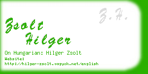 zsolt hilger business card